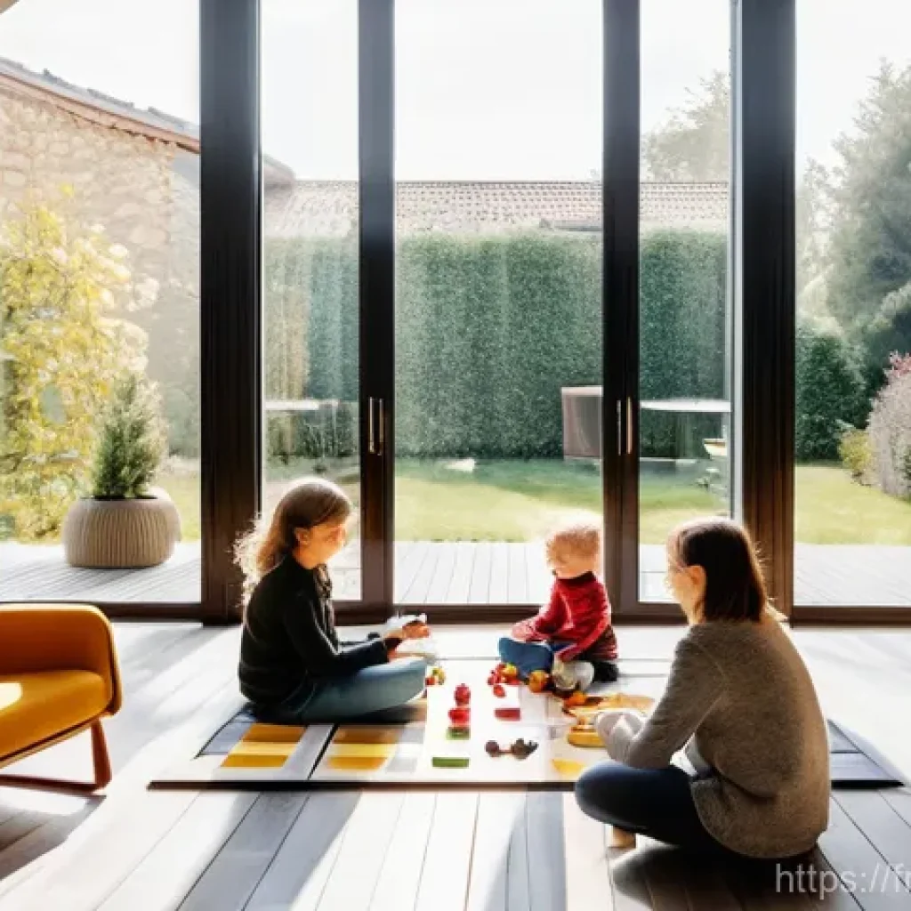 재생 가능 에너지 기술 - **Prompt:** A cozy, modern French family home in Bordeaux during late afternoon. The roof is seamles...