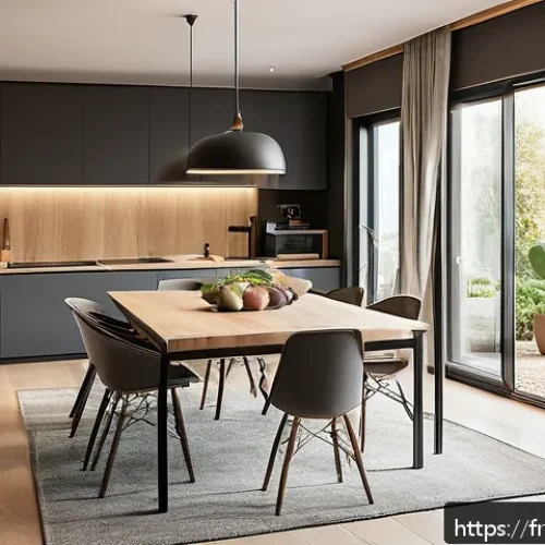 지속 가능한 에너지 소비 모델 - A cozy modern French home interior with large double-glazed windows allowing abundant natural light,...